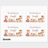 Cartoon Wasserfarbe Niedliche Pferde Rechteckiger Aufkleber (Blatt)