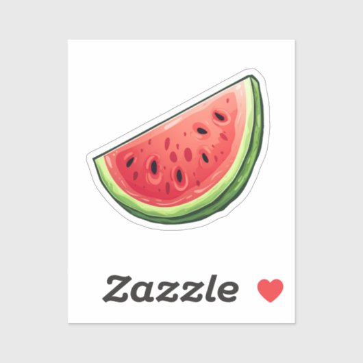 Cartoon Wassermelone Aufkleber (Blatt)