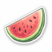 Cartoon Wassermelone Aufkleber (Vorderseite)