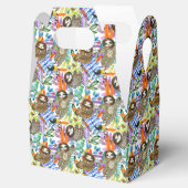 Cartoon Watercolor Sloth Pattern Geschenkschachtel (Geöffnet)