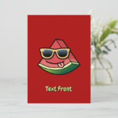 Cartoon Watermelon Einladung (Stehend Vorderseite)