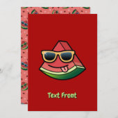 Cartoon Watermelon Einladung (Vorne/Hinten)
