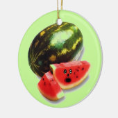 Cartoon Watermelon Keramik Ornament (Links)