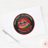 Cartoon Watermelon Runder Aufkleber (Umschlag)