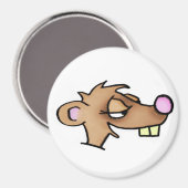 Cartoon Weasel Magnet (Vorderseite/Rückseite)
