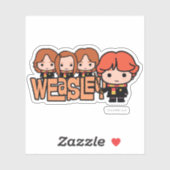 Cartoon Weasley Siblilings Graphic Aufkleber (Blatt)