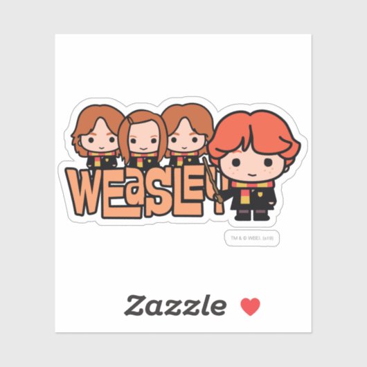 Cartoon Weasley Siblilings Graphic Aufkleber (Blatt)