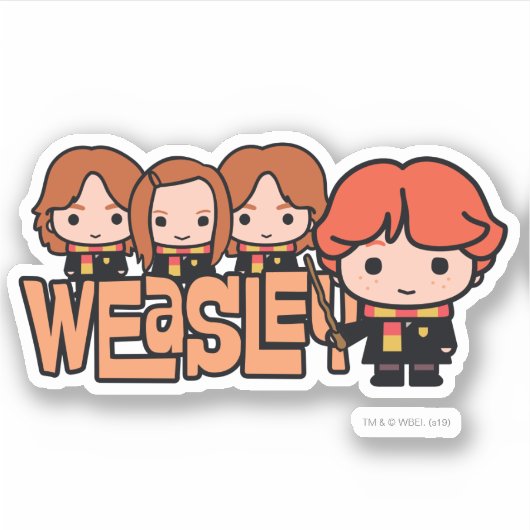 Cartoon Weasley Siblilings Graphic Aufkleber (Vorderseite)