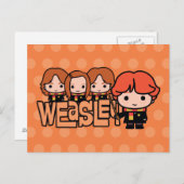 Cartoon Weasley Siblilings Graphic Postkarte (Vorne/Hinten)