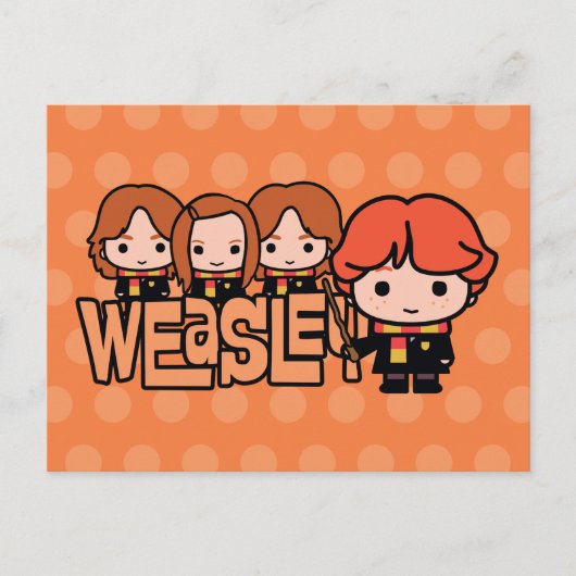 Cartoon Weasley Siblilings Graphic Postkarte (Vorderseite)
