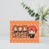 Cartoon Weasley Siblilings Graphic Postkarte (Stehend Vorderseite)