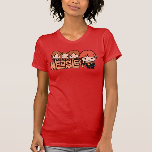 Cartoon Weasley Siblilings Graphic T-Shirt (Vorderseite)