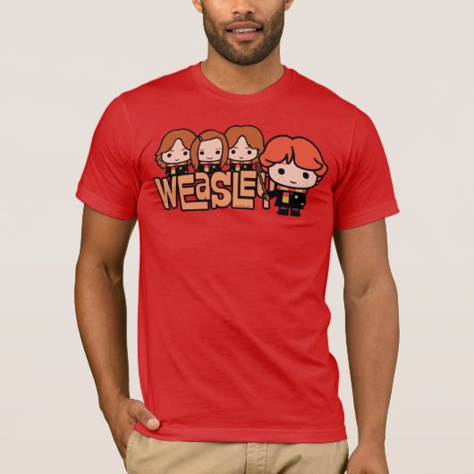 Cartoon Weasley Siblilings Graphic T-Shirt (Vorderseite)