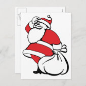 Cartoon Weihnachten Jolly Weihnachtsmann, Sack von (Vorne/Hinten)