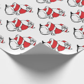 Cartoon Weihnachten Jolly Weihnachtsmann, Sack von Geschenkpapier (Ecke)