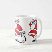 Cartoon Weihnachten Jolly Weihnachtsmann, Sack von Kaffeetasse (VorderseiteRechts)