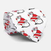 Cartoon Weihnachten Jolly Weihnachtsmann, Sack von Krawatte (Gerollt)