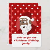 Cartoon Weihnachts-Feiertag-Feier Druckeinladungen Einladung (Vorne/Hinten)