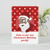 Cartoon Weihnachts-Feiertag-Feier Druckeinladungen Einladung (Stehend Vorderseite)