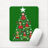 Cartoon Weihnachtsbaum Kinderstar Glitzern Urlaub Mousepad (Mit Mouse)