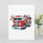 Cartoon Weihnachtsfeuerwagen (Stehend Vorderseite)