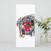 Cartoon Weihnachtsfeuerwagen (Stehend Vorderseite)