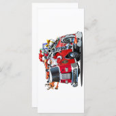 Cartoon Weihnachtsfeuerwagen (Vorne/Hinten)