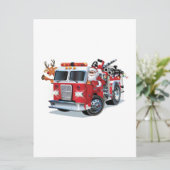 Cartoon Weihnachtsfeuerwagen (Stehend Vorderseite)