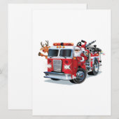 Cartoon Weihnachtsfeuerwagen (Vorne/Hinten)