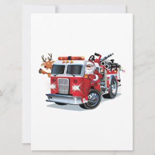Cartoon Weihnachtsfeuerwagen