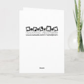 Cartoon-Weihnachtskarten: Glückliche Feiertagskarte (Rückseite)