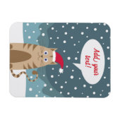 Cartoon-Weihnachtskittenrede hinzufügen Magnet (Horizontal)