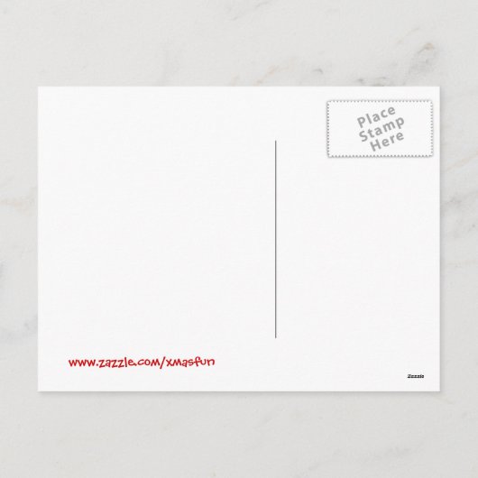 Cartoon-Weihnachtsmäusegewohnheits-Text Feiertagspostkarte (Rückseite)