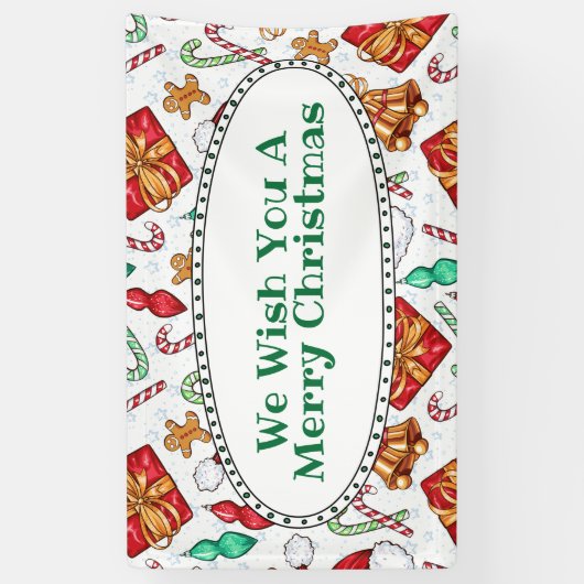 Cartoon Weihnachtsmuster Banner (Vertikal)