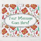 Cartoon Weihnachtsmuster Bierflaschenetikett (Einzelnes Label)