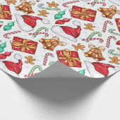 Cartoon Weihnachtsmuster Geschenkpapier (Ecke)
