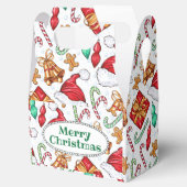 Cartoon Weihnachtsmuster Geschenkschachtel (Geöffnet)