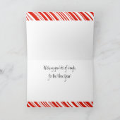 Cartoon-Weihnachtspizza und -krapfen Feiertagskarte (Innenseite)