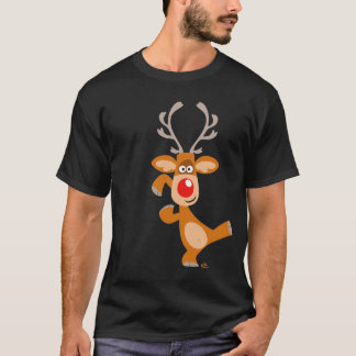 Cartoon-Weihnachtsren T - Shirt