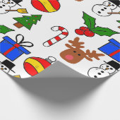 Cartoon Weihnachtswackelpapier Geschenkpapier (Ecke)