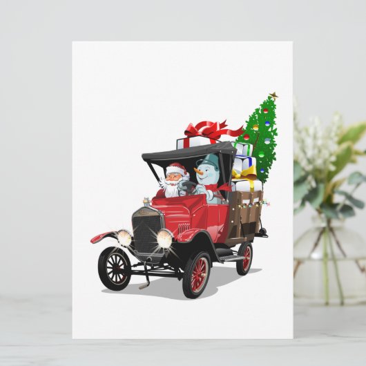 Cartoon Weihnachtswagen (Stehend Vorderseite)