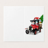 Cartoon Weihnachtswagen (Außenseite Aufgefaltet)