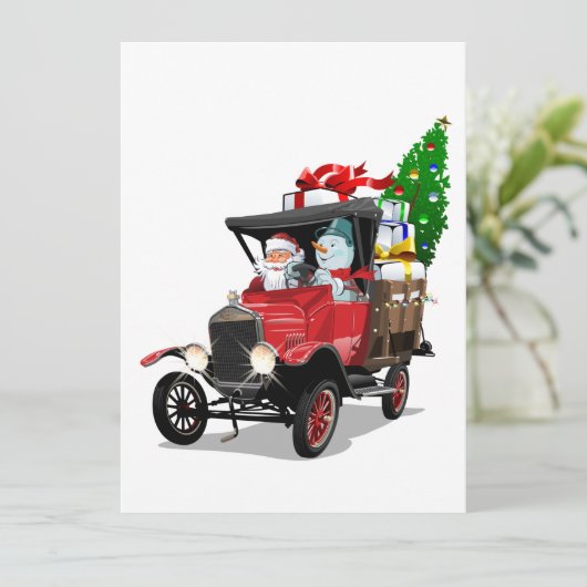 Cartoon Weihnachtswagen (Stehend Vorderseite)