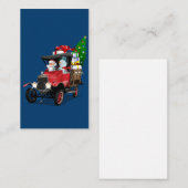 Cartoon Weihnachtswagen Begleitkarte (Vorne/Hinten)