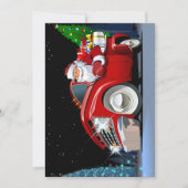 Cartoon Weihnachtswagen Feiertagskarte (Vorderseite)