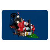 Cartoon Weihnachtswagen Magnet (Horizontal)