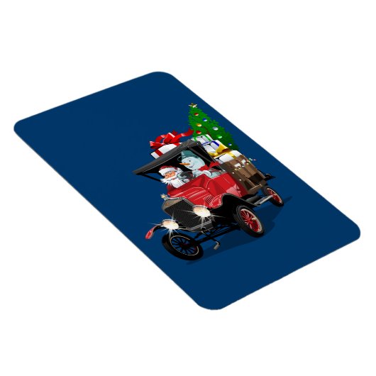 Cartoon Weihnachtswagen Magnet (Rechte Seite)