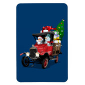 Cartoon Weihnachtswagen Magnet (Vertikal)