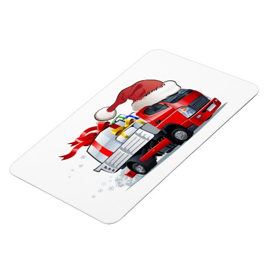 Cartoon Weihnachtswagen Magnet (Linke Seite)