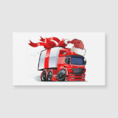 Cartoon Weihnachtswagen Magnetkarte (Vorderseite)